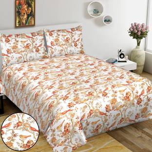 RAJDEVI JAIPUR PRINTS Cotton King Bed Cover