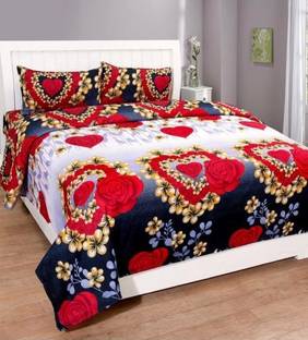 rensum Reversible Cotton Double Bed Cover