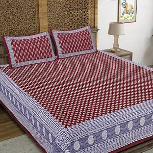 Rajasthani Jaipuri Traditional Print Cotton Double Bed Cover