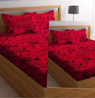 REENA Reversible Polycotton Queen Bed Cover