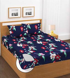 TrueBuy Reversible Cotton Double Bed Cover