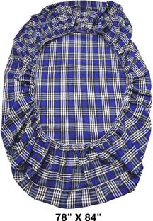CheckMe Cotton King Bed Cover