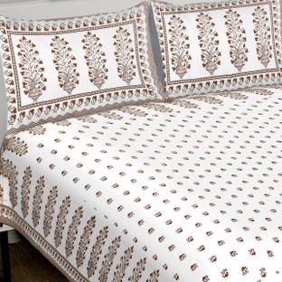 RAJDEVI JAIPUR PRINTS Cotton King Bed Cover