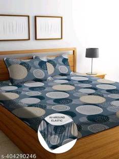 TrueBeauty Reversible Cotton Double Bed Cover