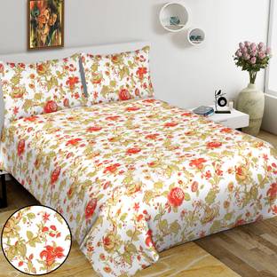 RAJDEVI JAIPUR PRINTS Cotton King Bed Cover