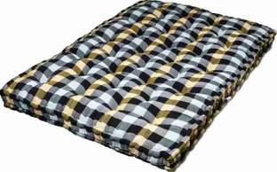 Yusuf Rajai Thick Mattress Gadda Yellow Check Single Cotton Mattress 5 inch Single Cotton Mattress