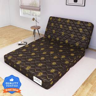Flipkart Perfect Homes Three Folding/Travel Mattress 5 inch Single High Density (HD) Foam Mattress