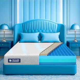 The Sleep Company SmartGRID Luxe SnowTec- 4-6 Degree Cooler Luxury Comfort with Plush Soft Feel| 6 inch Single High Density (HD) Foam Mattress