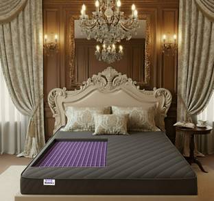 DozeIQ Rubberised Grid Medium Firm Orthopedic Natural Cooling Breathable Fabric 5 inch Double Coir Mattress