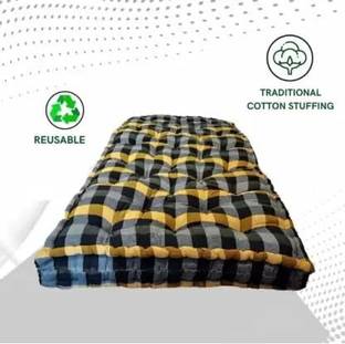 Deevine Craft (4X6 ft or 72X48X5 Inches) Deewan Size Bed Mattress with Pillow 5 inch Single Cotton Mattress