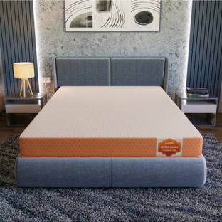 SleepyHug AirCell Series Ortho SpineX Honeycomb Grid Orthopedic UltraSupport 8 inch Queen High Resilience (HR) Foam Mattress