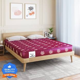 HOME NEST NOBILITY Classic Comfort High Density (HD) Mattress 4 inch Double PU Foam Mattress