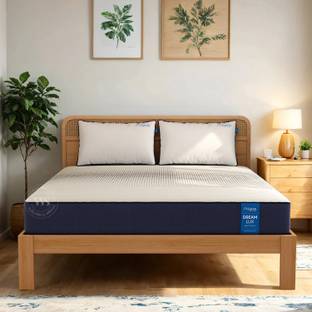 Wooden Street Penguin Dream Lux Orthopedic Mattress | Medium Firm | Charcoal Infused Layer | 8 inch Queen Memory Foam Mattress