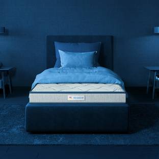 Sleepwell Nexa Classic Resitec Foam White & Blue 5 inch Single Memory Foam Mattress