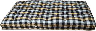 Greatwell Thick Soft (4x6 FT) Thick Mattress Gadda Yellow Check 5 inch Single Cotton Mattress