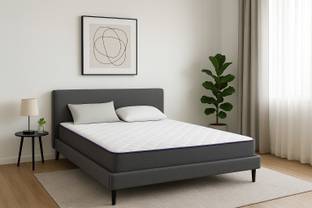 SLEEPSPA Dual Comfort - Hard & Soft- with Comfort Cubes and Rebotech Tech. 4 inch Single High Resilience (HR) Foam Mattress