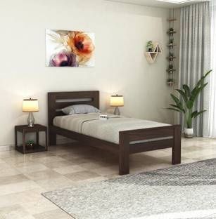 AakroCrafts Solid Wood Without Storage Bed/Solid Wood Cot/Palang/Wooden Single Bed Solid Wood Single Bed