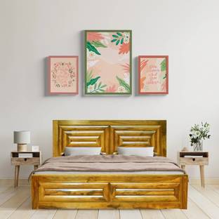 मीरा हैडीक्राफ्ट bed solid sheesham wood in king size Delivery Condition - DIY(Do-It-Yourself)) बेड