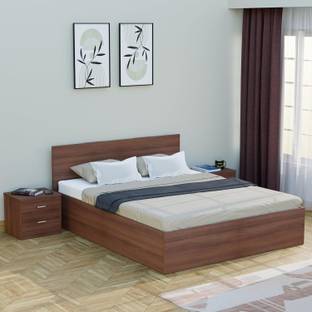 Aspirata Furniture Wooden Queen Bed/Cot With Box Storage for Livingroom/Drawing room/Bedroom Engineered Wood Queen Box Bed