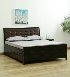 Zkazaa Furniture ( 6x6 ) Metal King Size Bed with Storage and Mattress Metal King Box, Hydraulic Bed