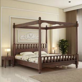 WOODENJOY Sheesham Wood King Bed/Wooden Cot/Wooden Bed Without Storage Bed For Bedroom Solid Wood King Bed