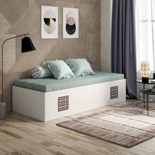 A GLOBIA CREATIONS Livo Engineered Wood Single Box Bed