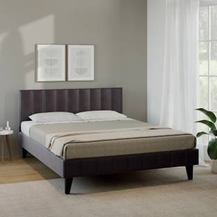 Allie Wood Essentials Barclay Upholstered Tufted Platform Engineered Wood King Bed