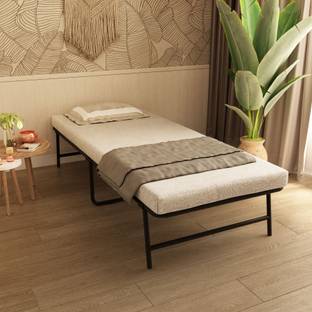 homdec Aquila Folding Platform Bed Frame with Tool Setup (30" x 72"), Sturdy Metal Single Bed