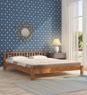 Allie Wood Sheesham ( Rosewood ) Solid Wood King Bed