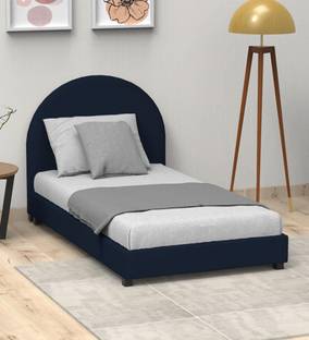 NATRAJ ART & CRAFT Single Size Bed with Upholstered High Headboard for Bedroom/ Hotel | Engineered Wood Single Bed