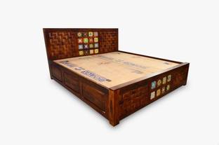 DOKRI Sheesham Wood King Size Bed/Cot For BedRoom/Guest Room /Hotel With Box Bed/Cot Solid Wood King Box Bed