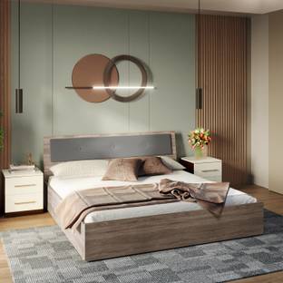 Godrej Interio Stud Engineered Wood Queen Drawer Bed