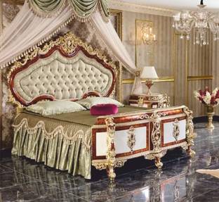 royal wood SHEEN ROYAL LUXURY PREMIUM TEAK WOOD 6.5X6 Solid Wood King Box Bed