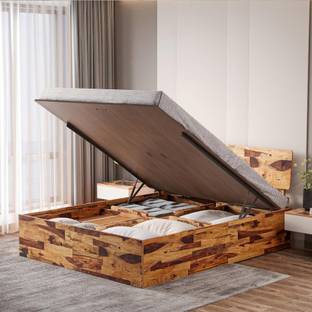 Wakefit Auriga Solid Wood Queen Hydraulic Bed