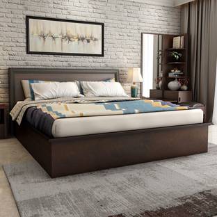 Durian Nina Red Engineered Wood Queen Hydraulic Bed