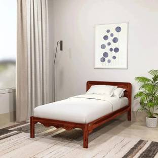 Rajgharana Solid Sheesham Wood Single Bed Without Mattress For Bed Room , Hotel Solid Wood Single Bed