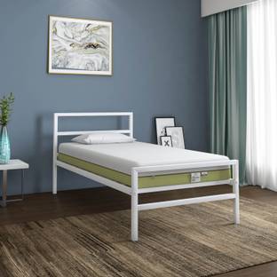 Nilkamal SLEEP Striker Metal Bed With Ecoair Latex Mattress Metal Single Bed