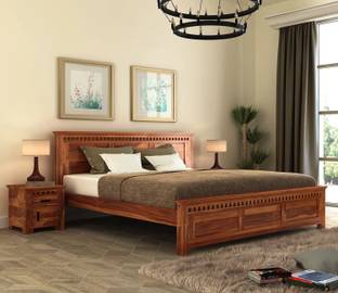 Flipkart Perfect Homes KUBER Rosewood ( Sheesham ) Solid Wood King Bed