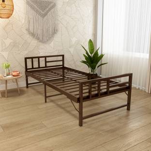 homdec Alpha Space Saving Folding Metal Single Bed
