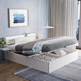Wakefit Castor Engineered Wood King Hydraulic Bed, 223 cm x 191 cm (7.32 ft x 6.27 ft)