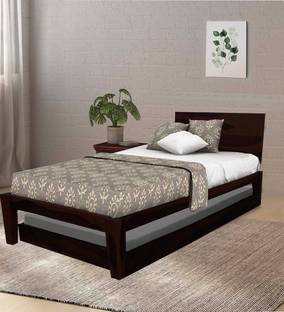 APRODZ Wellington Solid Wood Single Drawer Bed