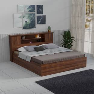 Floresta Wud Engineered Wood King size Bed With Storage For Bedroom Engineered Wood King Box Bed, 220 cm x 195 cm (7.22 ft x 6.4 ft)