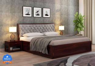 Flipkart Perfect Homes Bed with Storage | Wooden Double Bed Cot Bed with Box Storage Solid Wood King Box Bed
