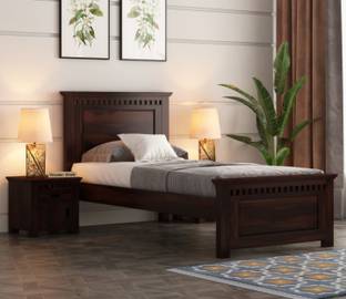 dewss Solid Wood Single Bed