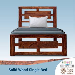 Flipkart Perfect Homes Sheesham Solid Wood Solid Wood Single Bed
