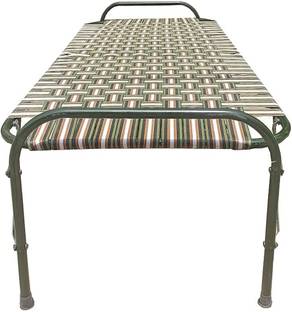 India wood mart Folding Bed For Sleeping 6 Leg Unique Design Space Saving (Multicolor 36X72) Engineered Wood Queen Bed