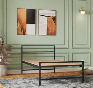 Ziaula Ziaula Single Size Metal Bed for Adults Heavy Duty Metal Single Bed Metal Single Bed