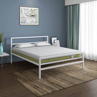 Nilkamal SLEEP Striker Metal Bed With Ecoair Latex Mattress Metal King Bed