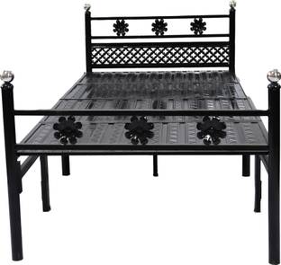 Sahni Sahni Foldable Furniture European Bed without mattress Metal Single Bed