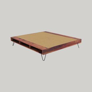 hunarmonkh Double Bed Furniture for Bedroom | Bedwithout Mattress/Side Solid Wood Double Bed